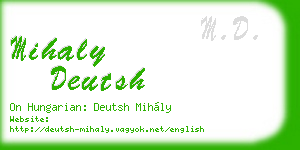 mihaly deutsh business card