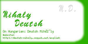 mihaly deutsh business card